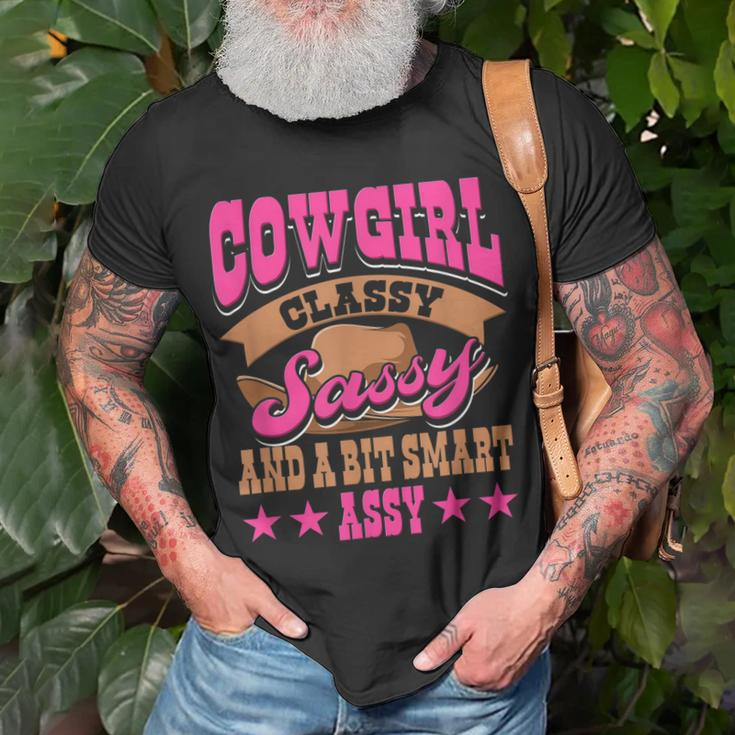 Cowgirl Classy Sassy And A Bit Smart Assy Country Western Unisex T-Shirt Gifts for Old Men