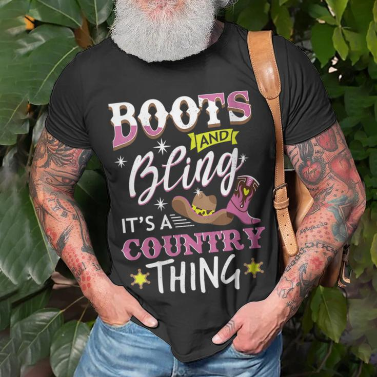 Cowgirl Country And Wester Bling Thing Gift Design Gift For Womens Unisex T-Shirt Gifts for Old Men