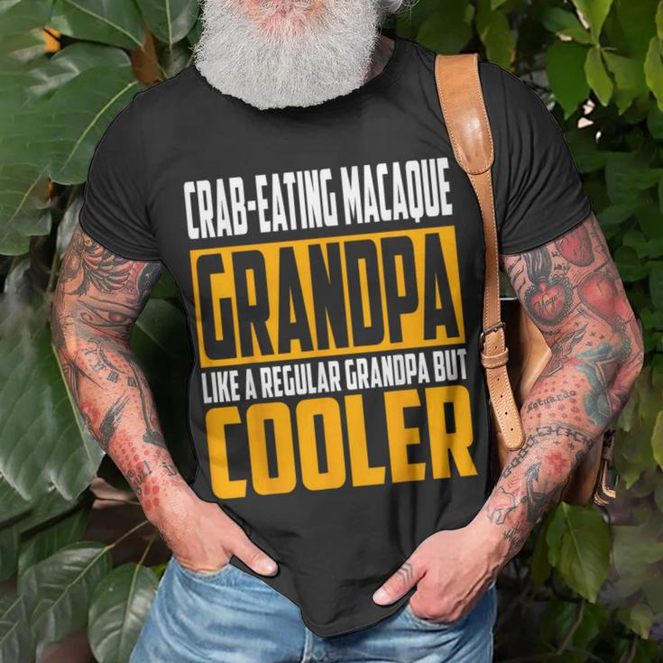 Crab-Eating Macaque Grandpa Like A Grandpa But Cooler T-Shirt Gifts for Old Men