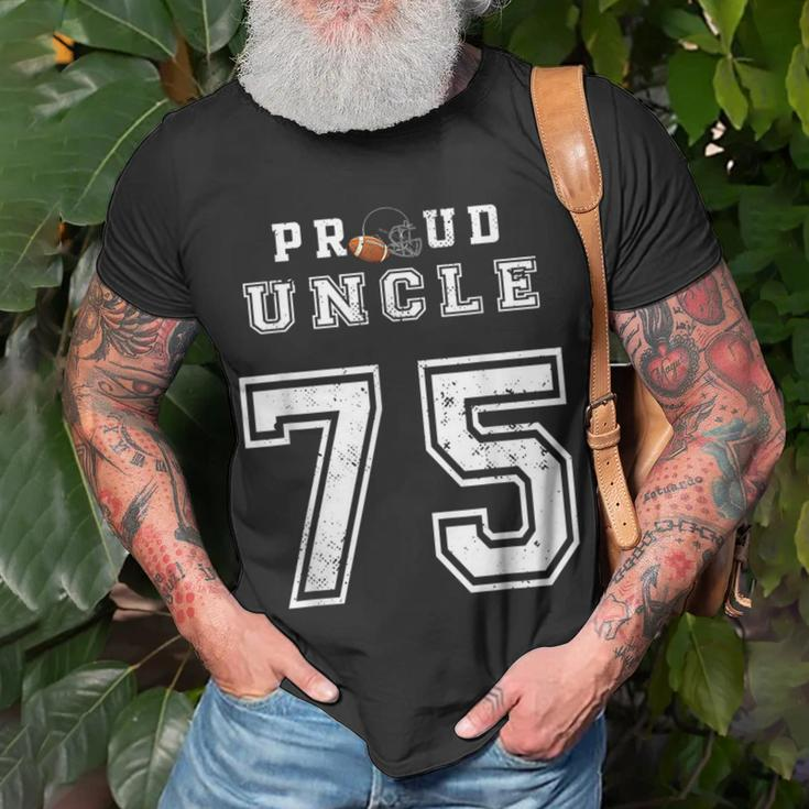 Custom Proud Football Uncle Number 75 Personalized For Men Unisex T-Shirt Gifts for Old Men