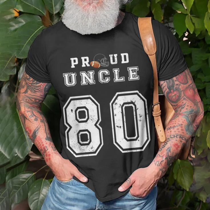 Custom Proud Football Uncle Number 80 Personalized For Men Unisex T-Shirt Gifts for Old Men