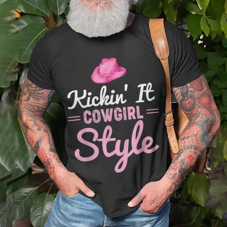 Cute And Sassy Cowgirl Kickin It Cowgirl Style Unisex T-Shirt Gifts for Old Men