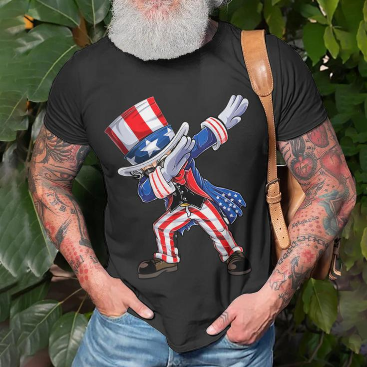 Dabbing Uncle Sam 4Th Of July Independence Day Patriotic Unisex T-Shirt Gifts for Old Men