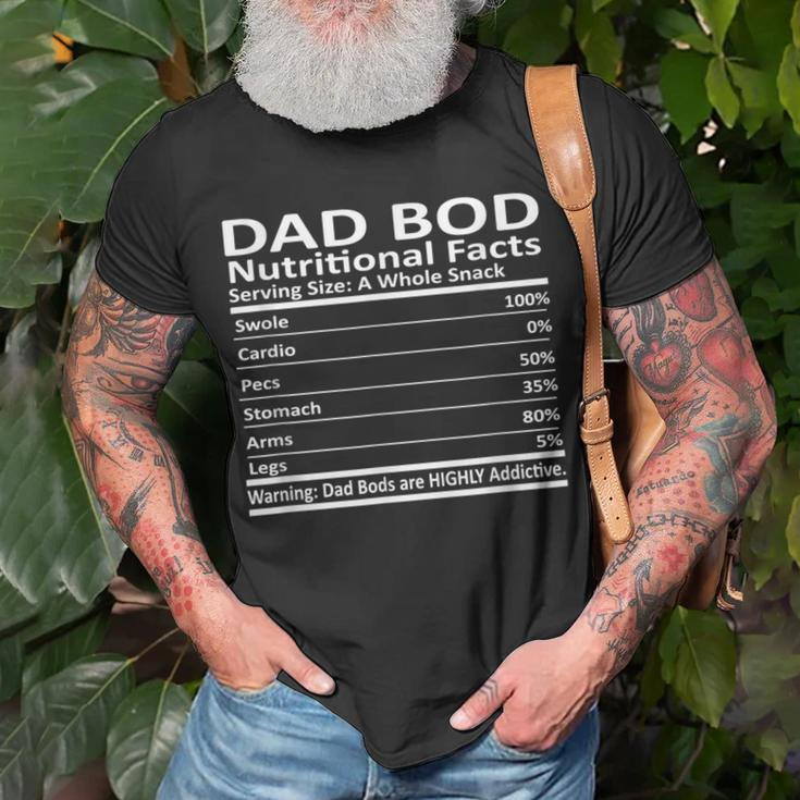 Dad Bod Nutritional Facts - Funny Matching Family Unisex T-Shirt Gifts for Old Men