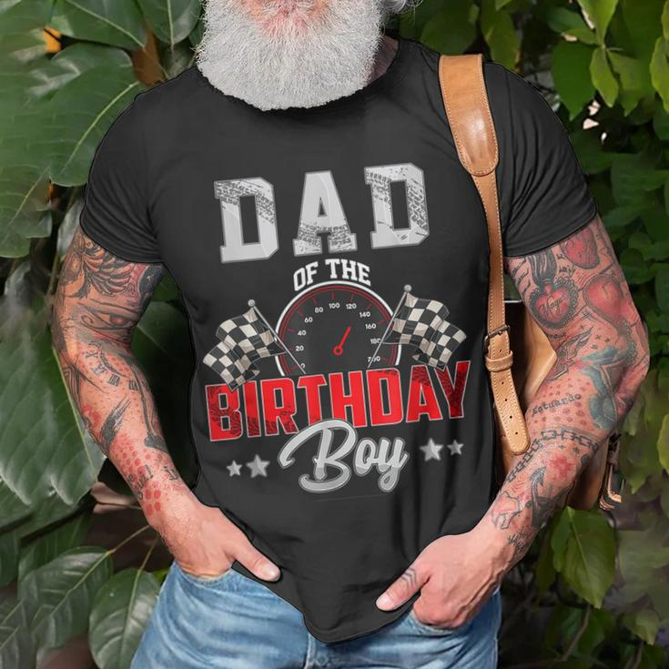 Dad Of The Birthday Boy Race Car Racing Car Driver Father Unisex T-Shirt Gifts for Old Men
