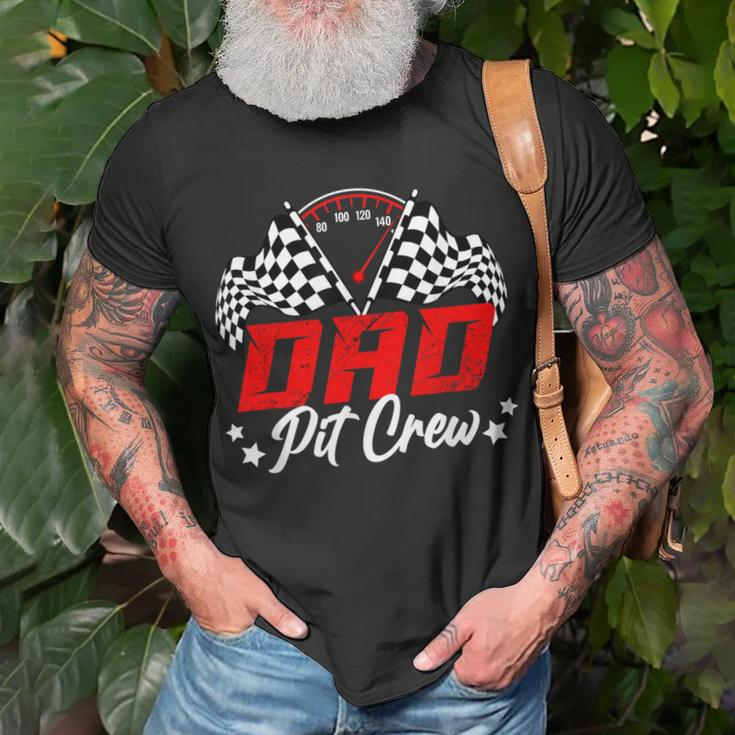 Dad Pit Crew Birthday Party Race Car Lover Racing Family T-Shirt Gifts for Old Men