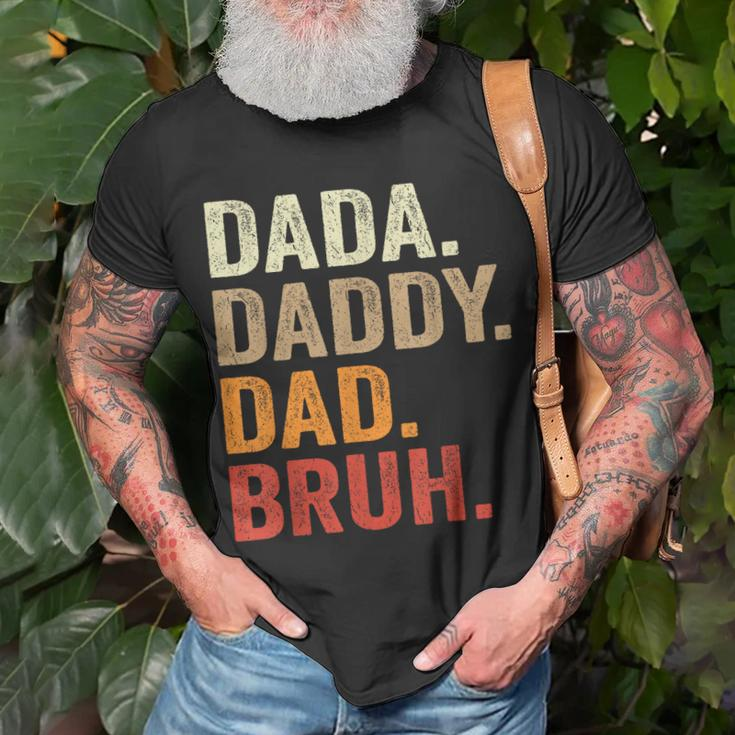 Dada Daddy Dad Bruh Fathers Day Vintage Father Funny Unisex T-Shirt Gifts for Old Men