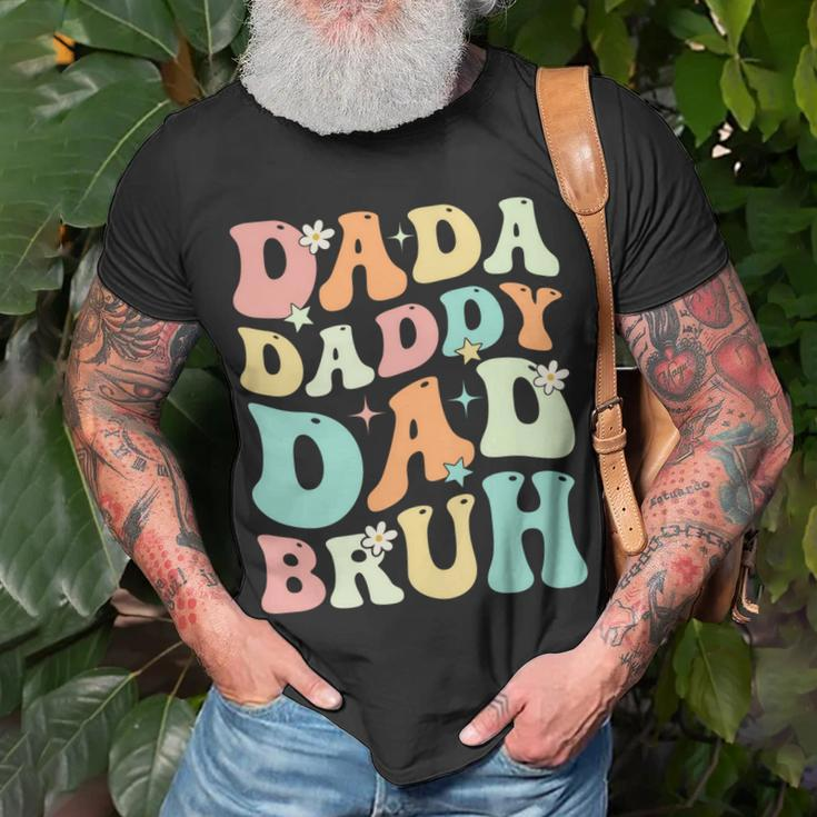 Dada Daddy Dad Bruh Groovy Funny Fathers Day 2023 Unisex T-Shirt Gifts for Old Men