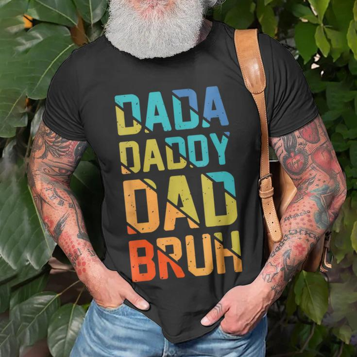 Dada Daddy Dad Bruh Vintage Funny Amazing Fathers Day Gift Unisex T-Shirt Gifts for Old Men