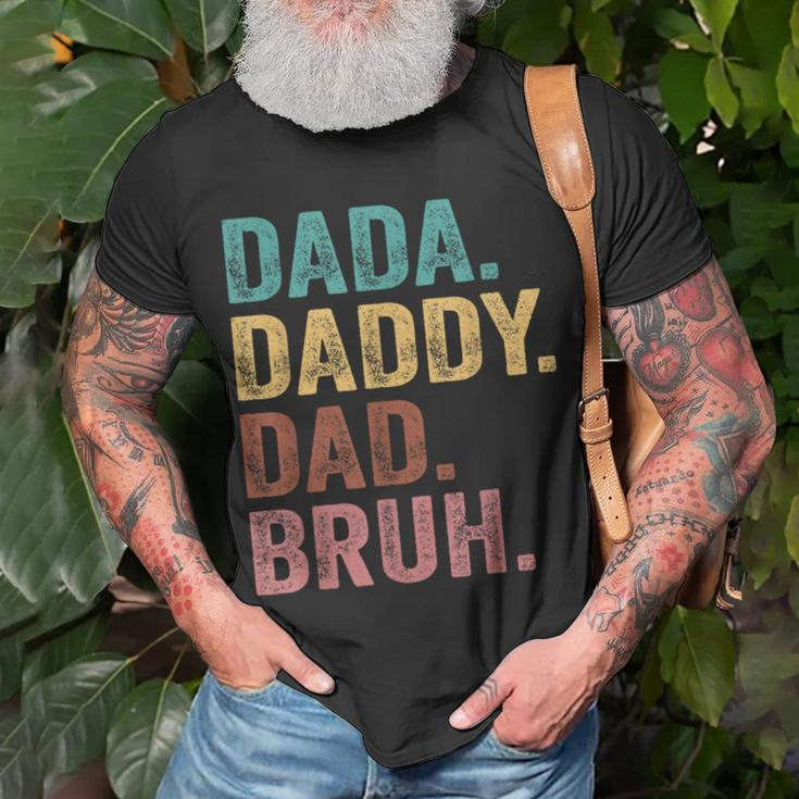 Dada Daddy Dad Bruh Vintage Funny Fathers Day Unisex T-Shirt Gifts for Old Men