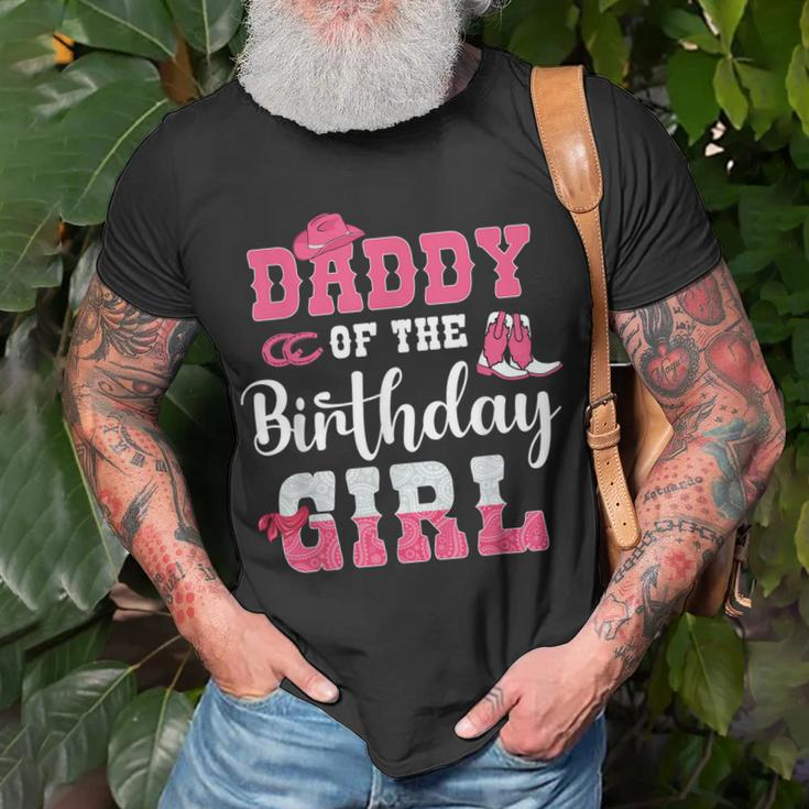 Daddy Of The Birthday Girl Western Cowgirl Themed 2Nd Bday Unisex T-Shirt Gifts for Old Men