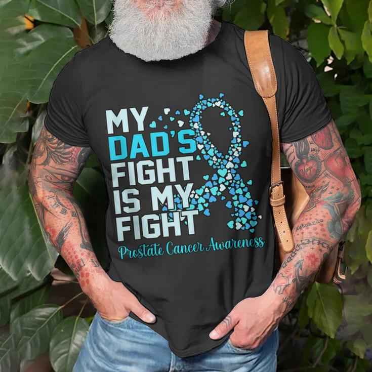 Dads Fight Is My Fight Prostate Cancer Awareness Graphic Unisex T-Shirt Gifts for Old Men