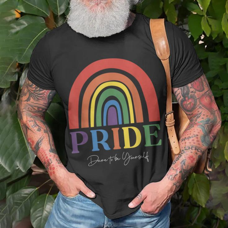 Dare To Be Yourself Love Is Love Gay Pride Month Lgbtq T-Shirt Gifts for Old Men