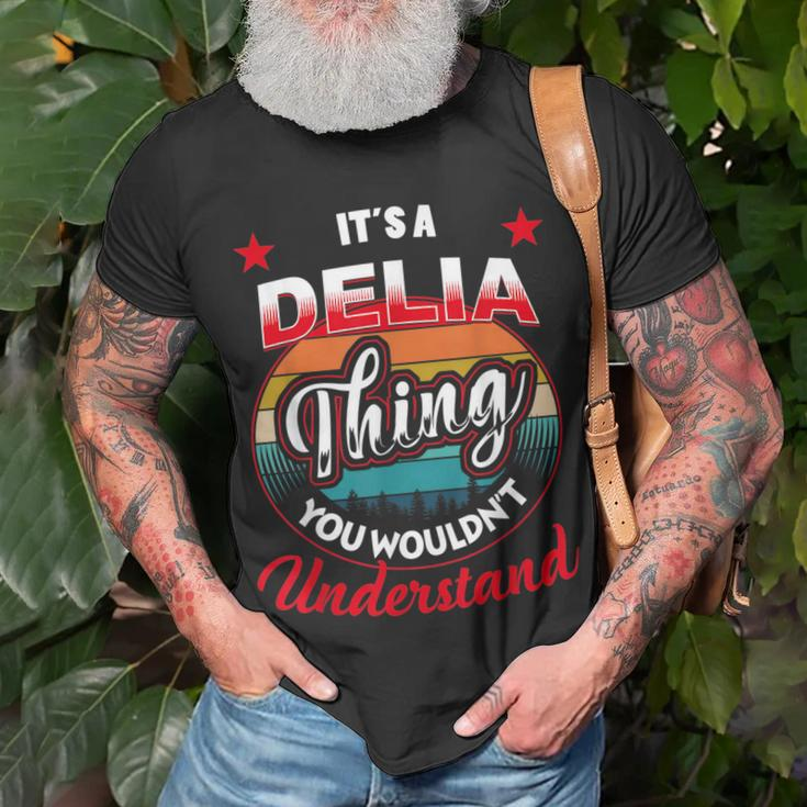 Delia Retro Name Its A Delia Thing Unisex T-Shirt Gifts for Old Men