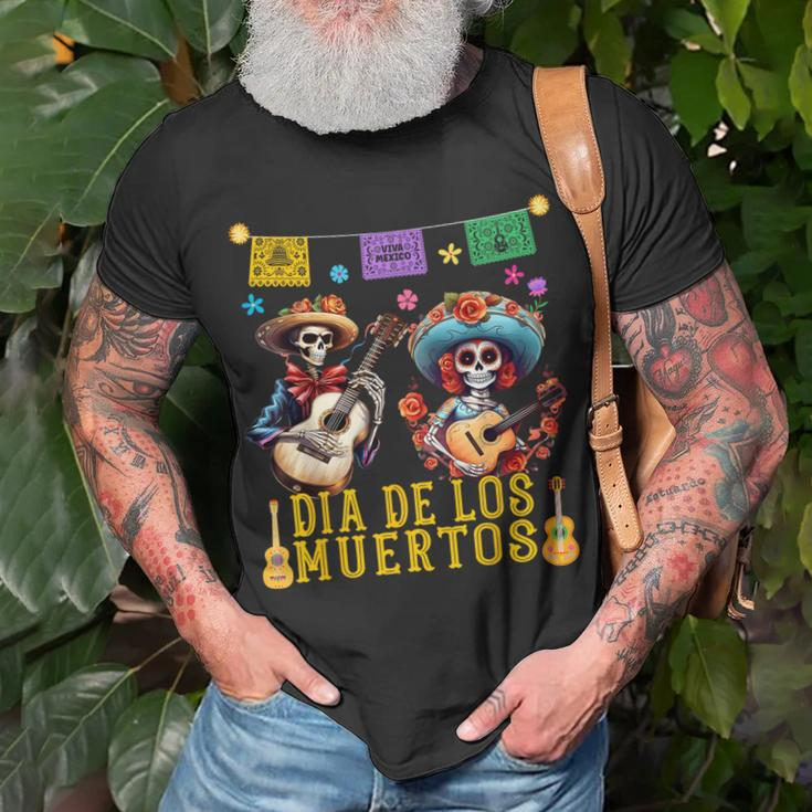 Dia De Los Muertos Costume Day Of The Dead Skeleton Dancing T-Shirt Gifts for Old Men