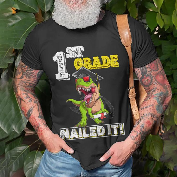 Dinosaur Graduation Hat First Grade Nailed It Class Of 2034 Unisex T-Shirt Gifts for Old Men