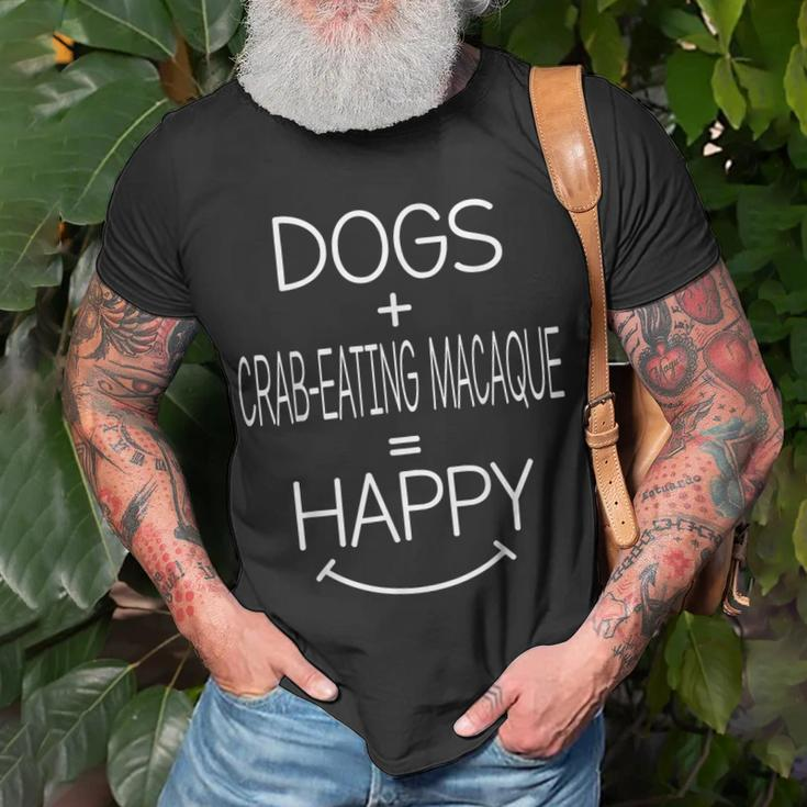 Dog Owner Crab-Eating Macaque Monkey Lover T-Shirt Gifts for Old Men