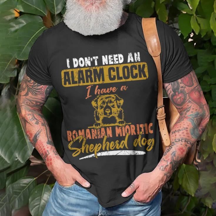 Don't Need Alarm Clock I Have Romanian Mioritic Shepherd Dog T-Shirt Gifts for Old Men