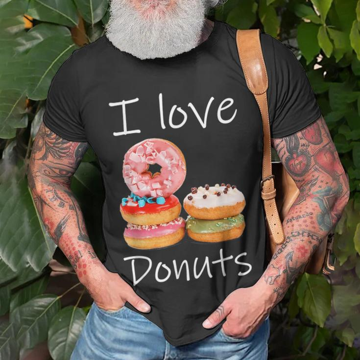 Donut Lover I Love Donuts Doughnut Sprinkles Unisex T-Shirt Gifts for Old Men