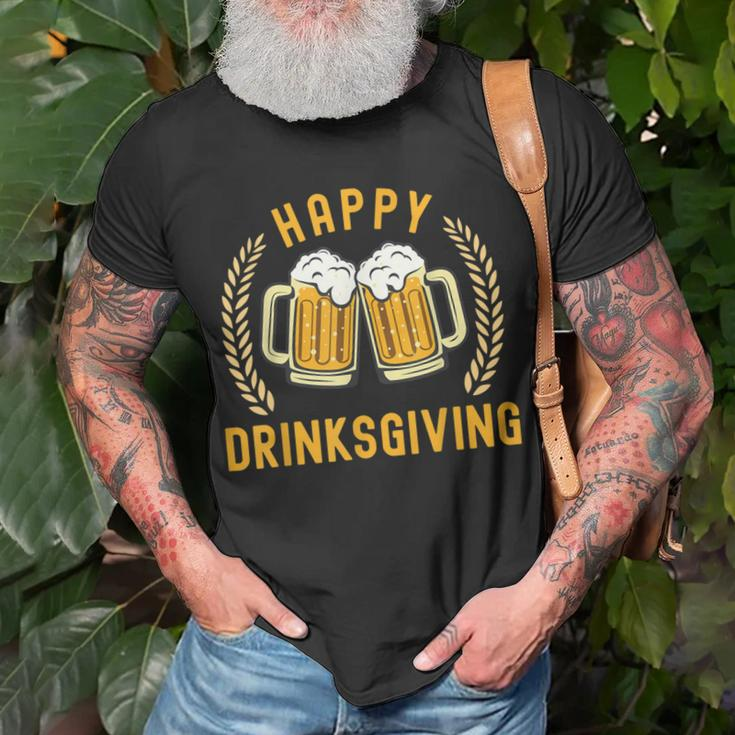 Drinking Party Happy Drinksgiving Happy Thanksgiving T-Shirt Gifts for Old Men