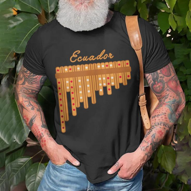 Ecuadorian Rondador Instrument Ecuador T-Shirt Gifts for Old Men
