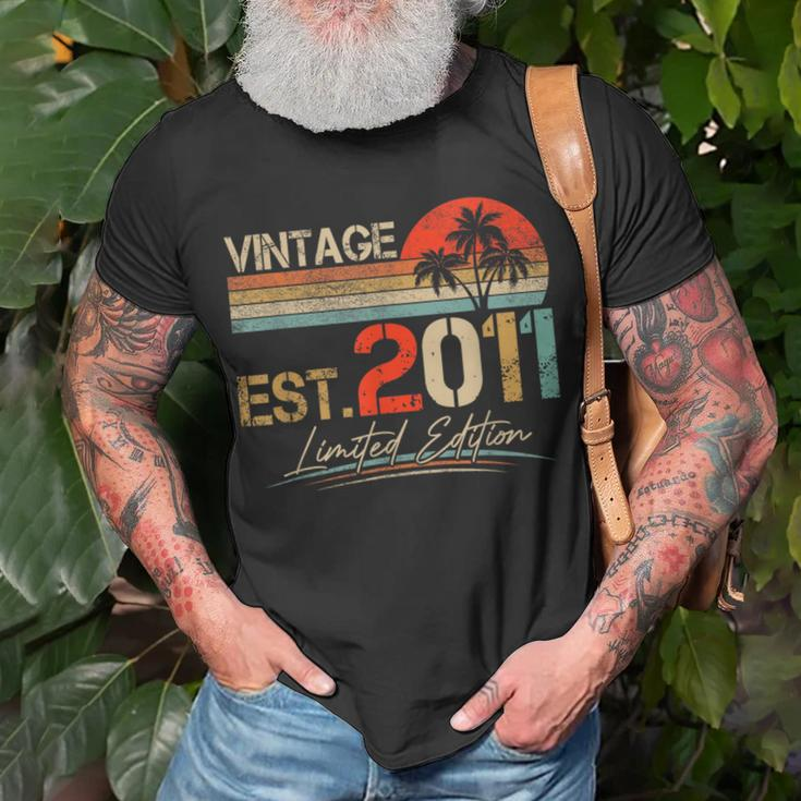 Est Vintage 2011 Limited Edition 12Th Birthday Gifts Boys Unisex T-Shirt Gifts for Old Men