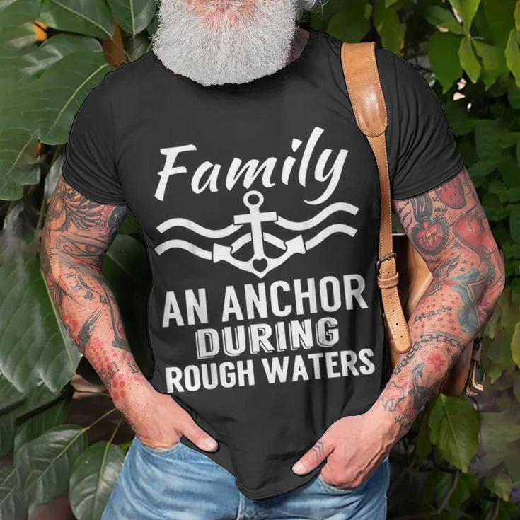 Family Anchor Rough Waters Novelty Sailing Nautical Unisex T-Shirt Gifts for Old Men