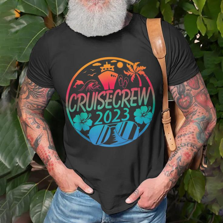 Family Cruise Crew 2023 Family Matching Group Squad Quote Unisex T-Shirt Gifts for Old Men