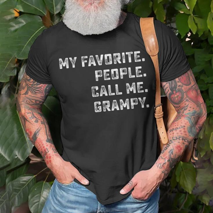 Family Matching My Favorite People Call Me Grampy Unisex T-Shirt Gifts for Old Men