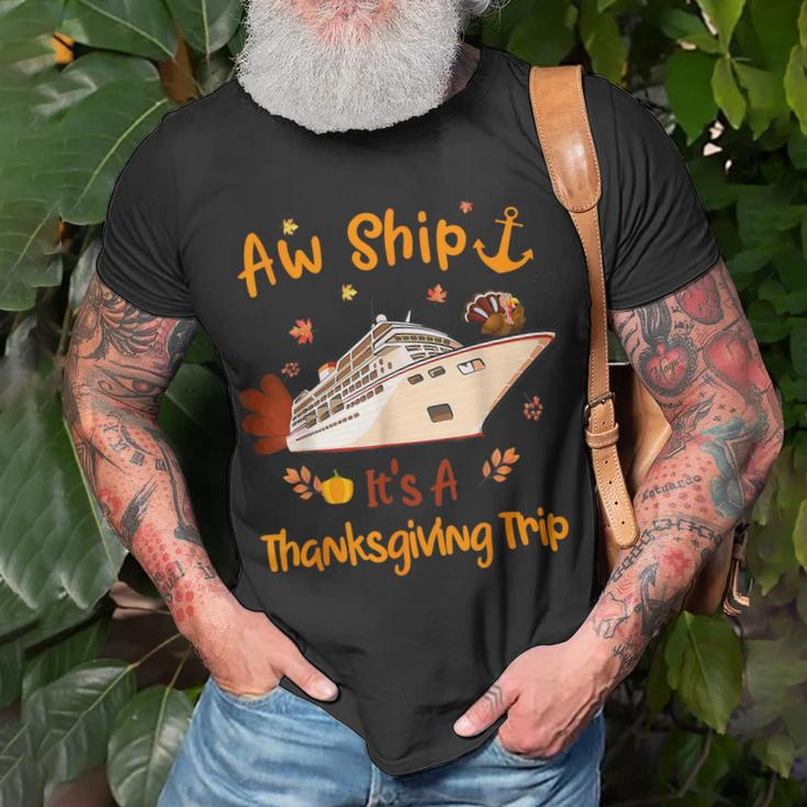 Family Thanksgiving Cruise 2023 Happy Autumn Cruise Trip T-Shirt Gifts for Old Men