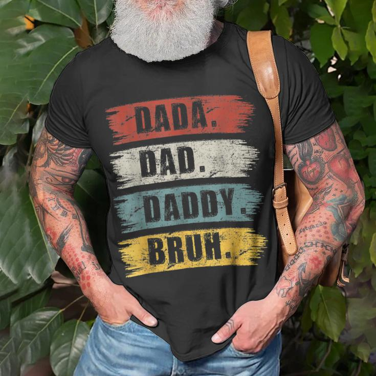 Fathers Day Gift Dada Daddy Dad Bruh Vintage Unisex T-Shirt Gifts for Old Men