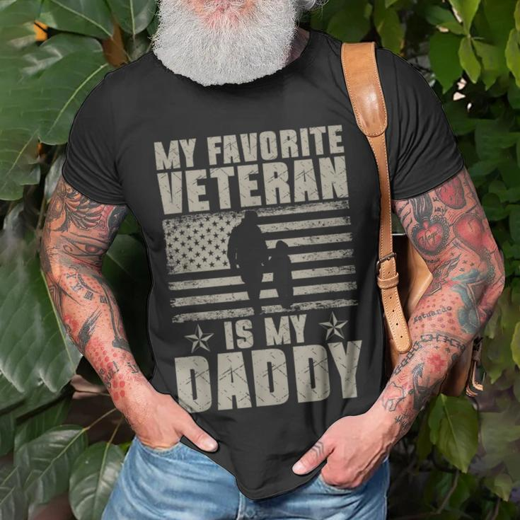 My Favorite Veteran Is My Daddy Veterans Day Usa Flag T-Shirt Gifts for Old Men