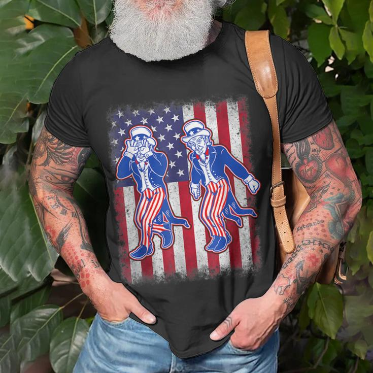 Firework Uncle Sam Griddy Dance 4Th Of July Independence Day Unisex T-Shirt Gifts for Old Men