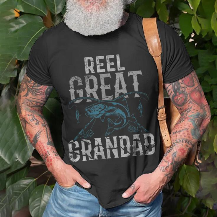 Fishermen Reel Great Grandad Fishing Fathers Day Unisex T-Shirt Gifts for Old Men