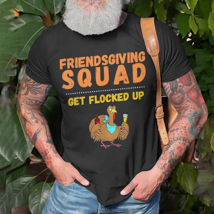 Friendsgiving Squad Get Flocked Up Matching Friendsgiving T-Shirt Gifts for Old Men