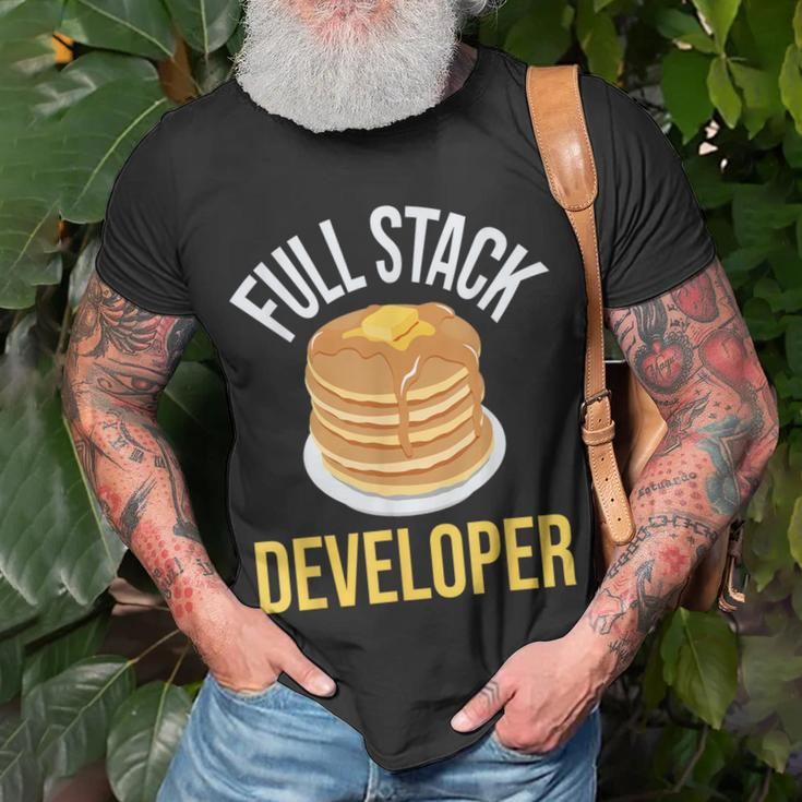 Full Stack Developer Computer Science Programmer Coding T-Shirt Gifts for Old Men