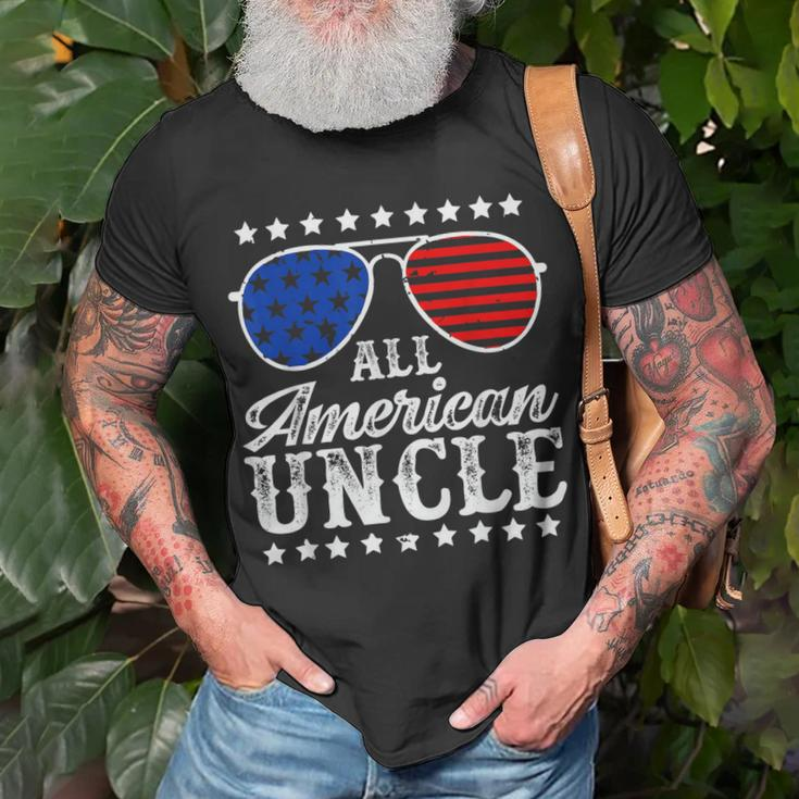 Funny All American Uncle Sunglasses Usa 4Th Of July Unisex T-Shirt Gifts for Old Men