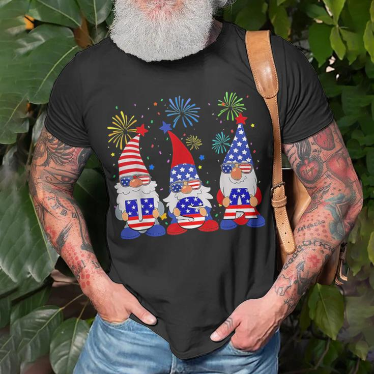 Funny American Gnomes Sunglasses Patriotic Usa 4Th Of July Unisex T-Shirt Gifts for Old Men