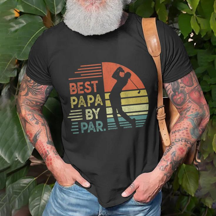 Funny Best Papa By Par Fathers Day Golf Grandpa Unisex T-Shirt Gifts for Old Men