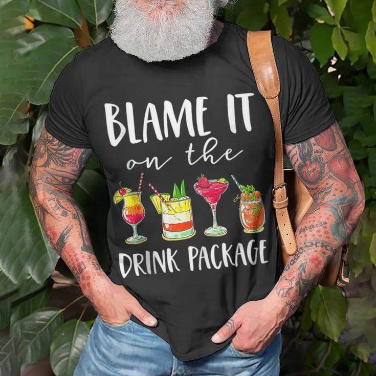 Funny Cruise Blame It On The Drink Package Unisex T-Shirt Gifts for Old Men