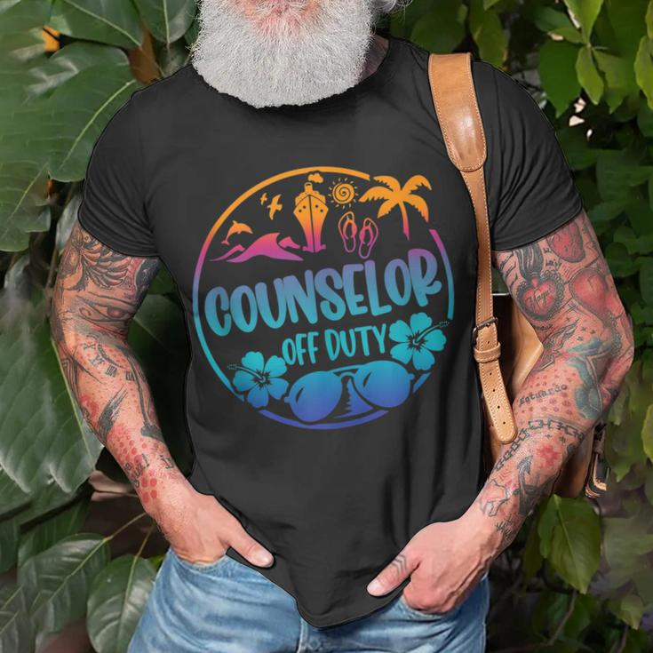 Funny Cruise Summer Last Day Of School Counselor Off Duty Unisex T-Shirt Gifts for Old Men
