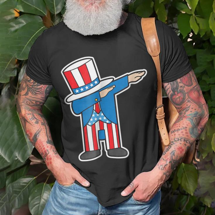 Funny Dabbing Patriotic Sam United States Of America Patriotic Funny Gifts Unisex T-Shirt Gifts for Old Men