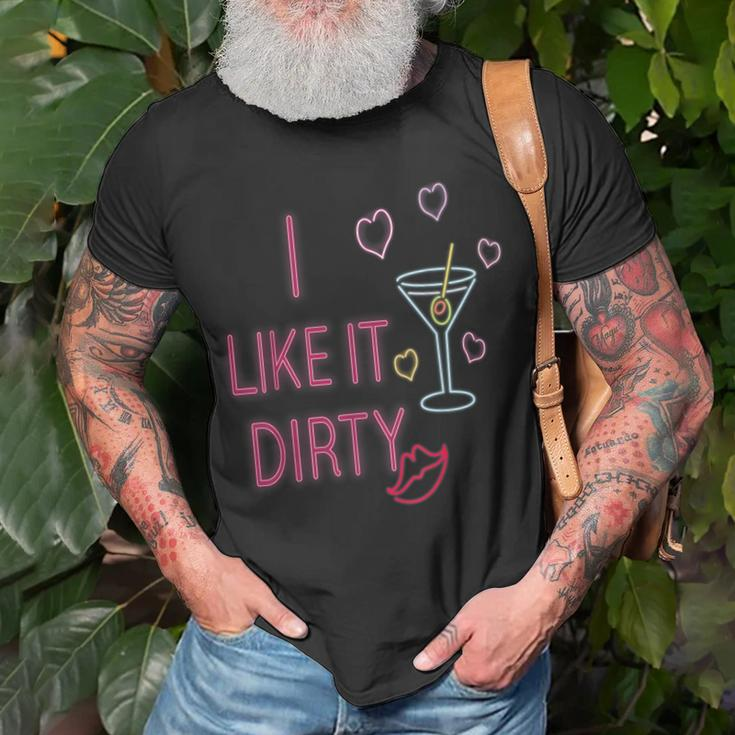 I Like It Dirty Martini Cocktails T-Shirt Gifts for Old Men