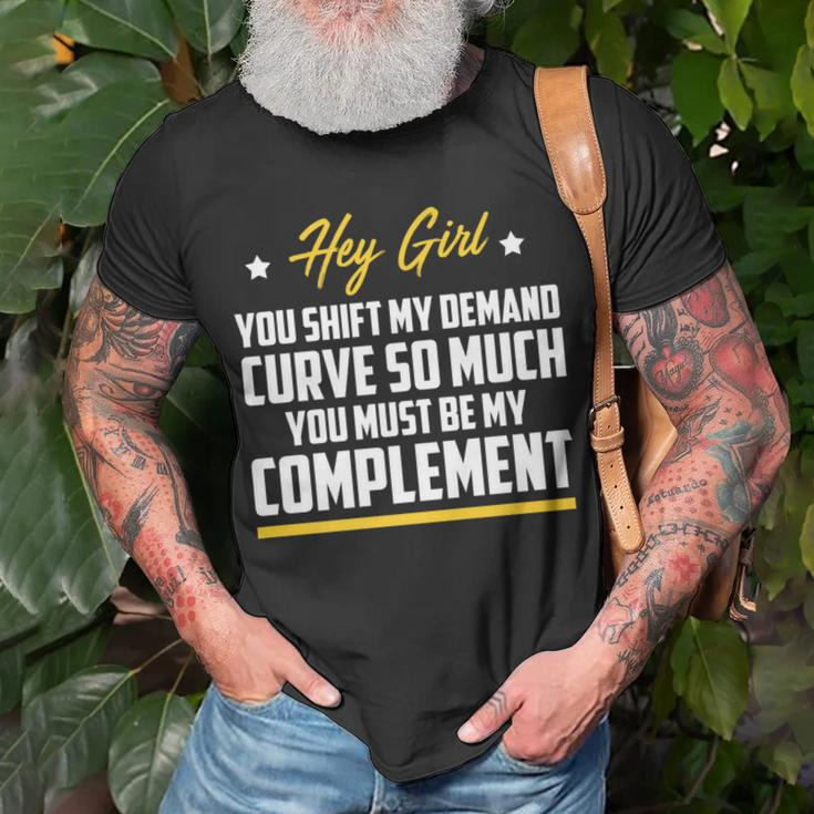Economics Student Econ Pun College Joke T-Shirt Gifts for Old Men