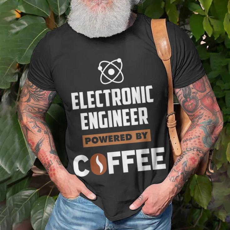 Electronic Engineer Powered By Cofee T-Shirt Gifts for Old Men