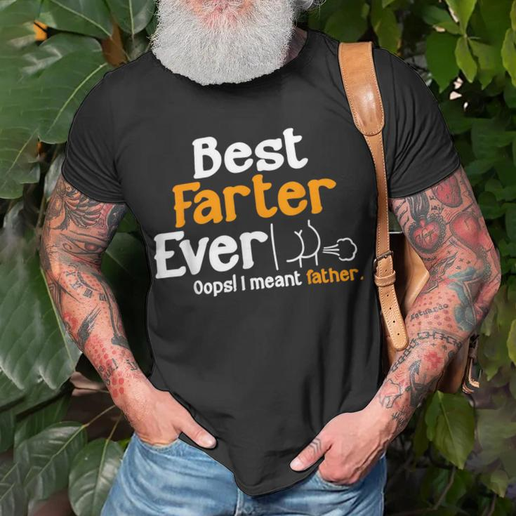 Funny Fathers Day Dad Best Farter Ever I Mean Father Unisex T-Shirt Gifts for Old Men