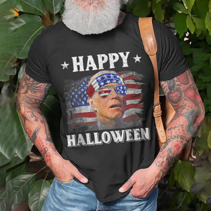 Funny Joe Biden Happy Halloween Confused 4Th Of July 2023 Unisex T-Shirt Gifts for Old Men