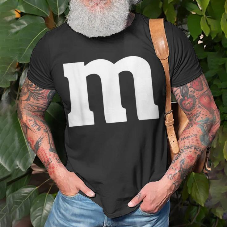 Letter M Groups Halloween Team Groups Costume T-Shirt Gifts for Old Men