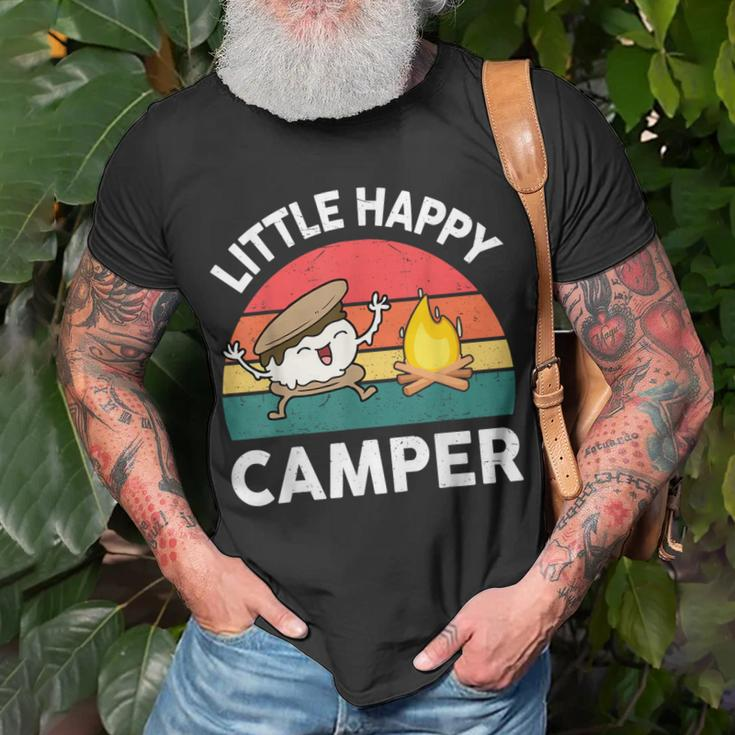 Funny Little Happy Camper Kid Boy Girl Toddler Smore Camping Camping Funny Gifts Unisex T-Shirt Gifts for Old Men