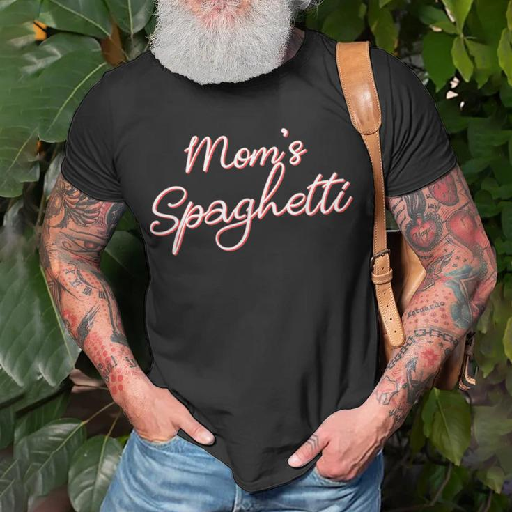 Funny Mothers Day Moms Spaghetti And Meatballs Lover Meme Gift For Women Unisex T-Shirt Gifts for Old Men
